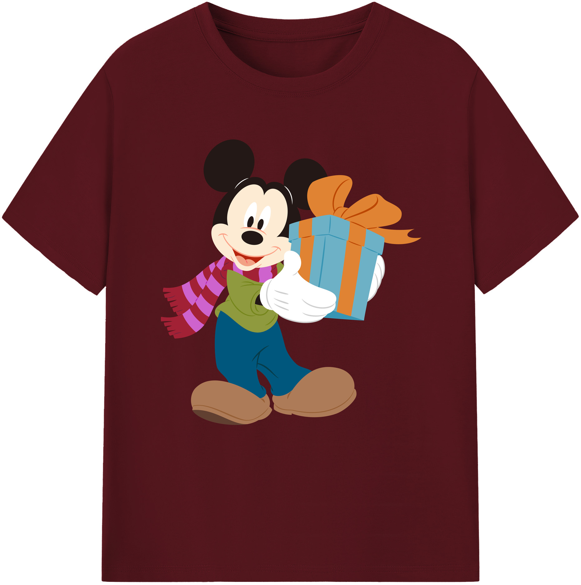 （画像用） ミッキーマウス Mickey Mouse 綿100％半袖Tシャツ（フロントプリント）